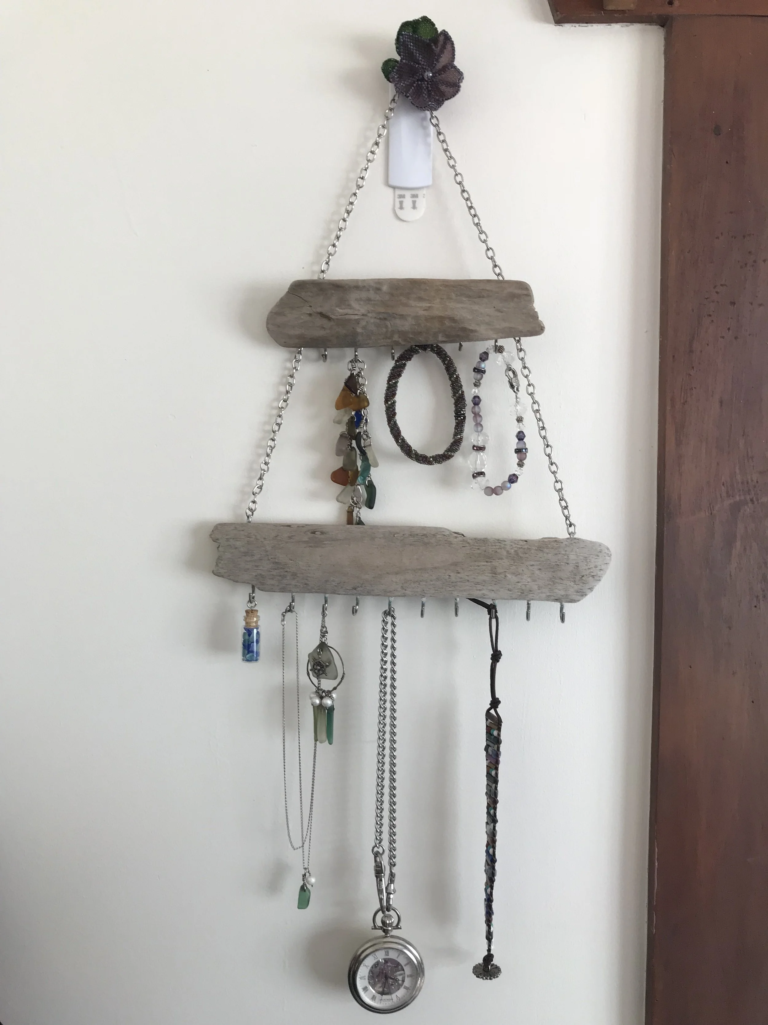 Driftwood Jewelry Rack DIY Kat Makes